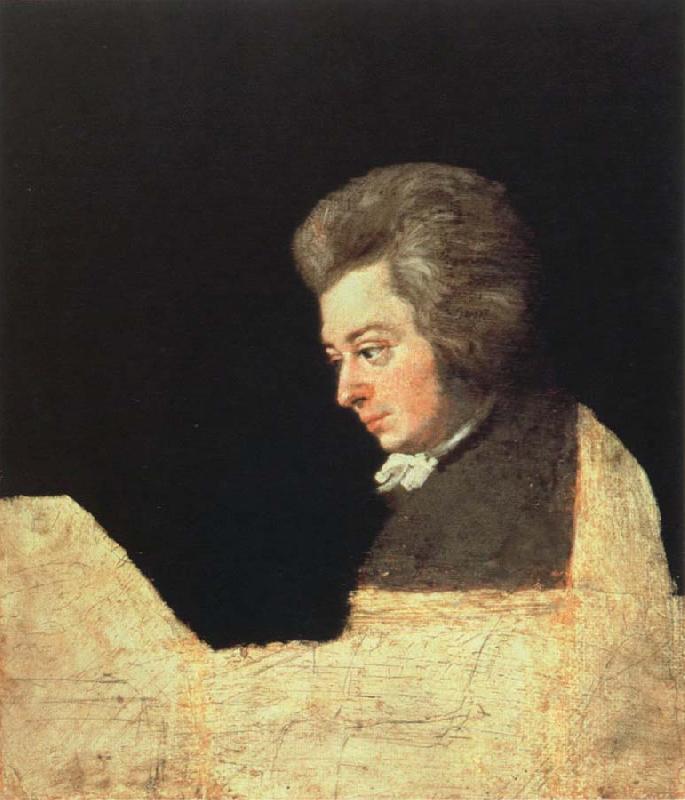 joseph lange mozart at the pianoforte oil painting image